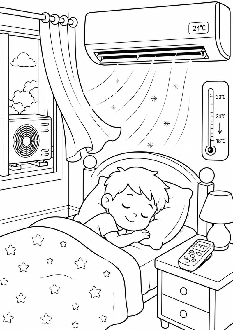 Aire Acondicionado Para Colorear dibujo para colorear