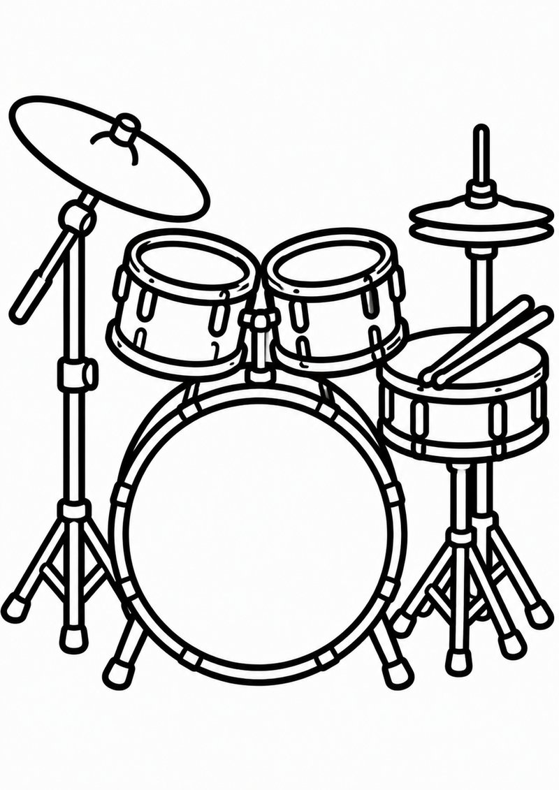 Batería Para Colorear dibujo para colorear