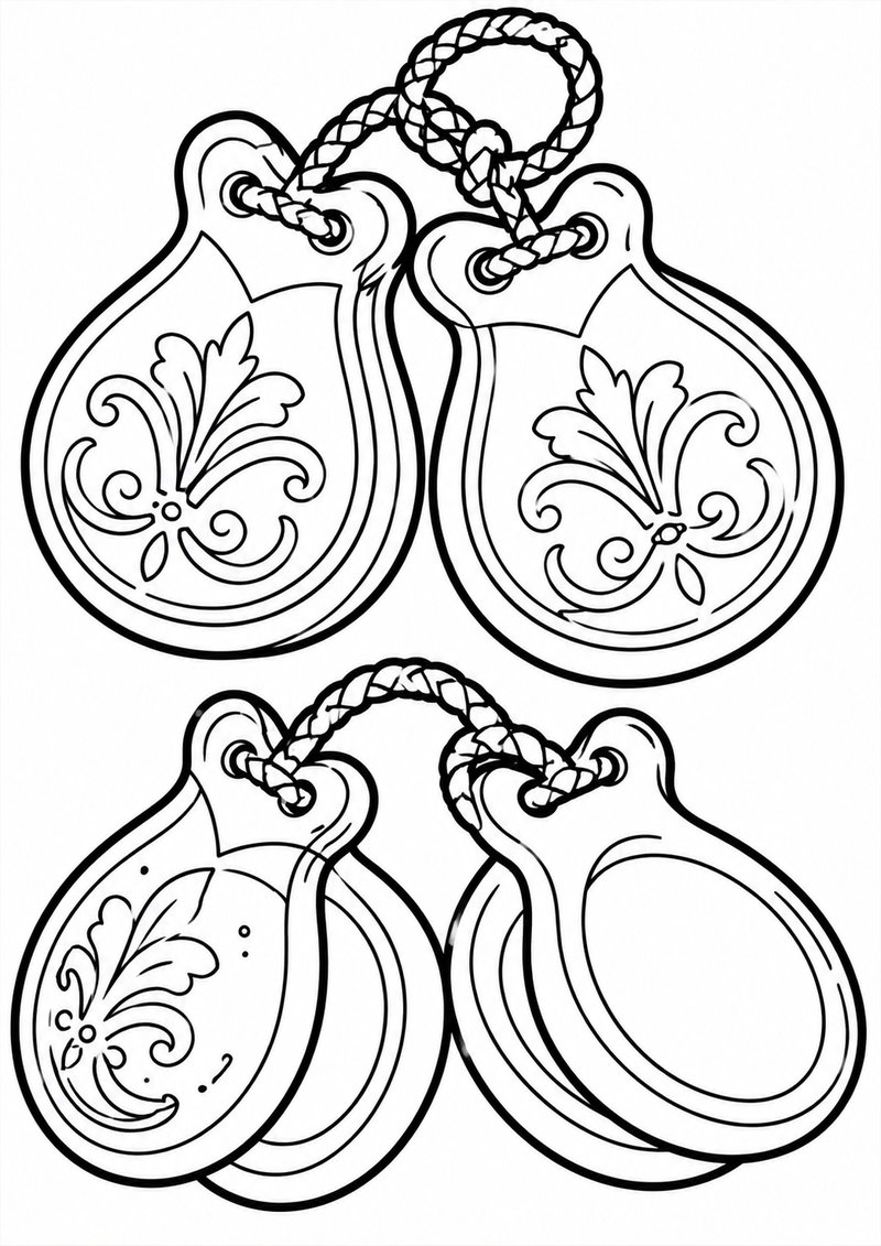 Castañuelas 2 Para Colorear dibujo para colorear