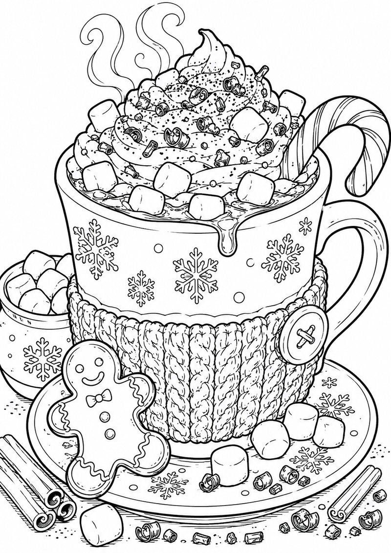 Chocolate Caliente Para Colorear dibujo para colorear