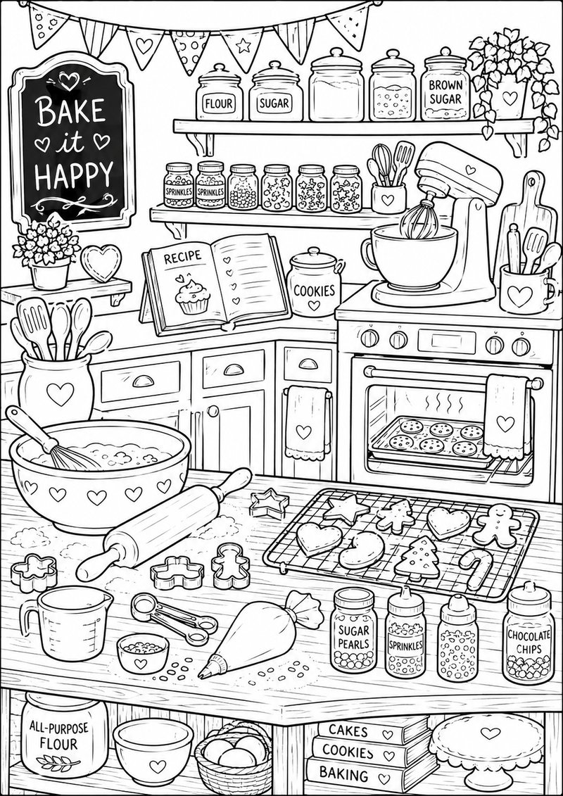 Cocina 2 Para Colorear dibujo para colorear