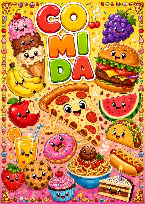 Comida para Colorear dibujos para colorear