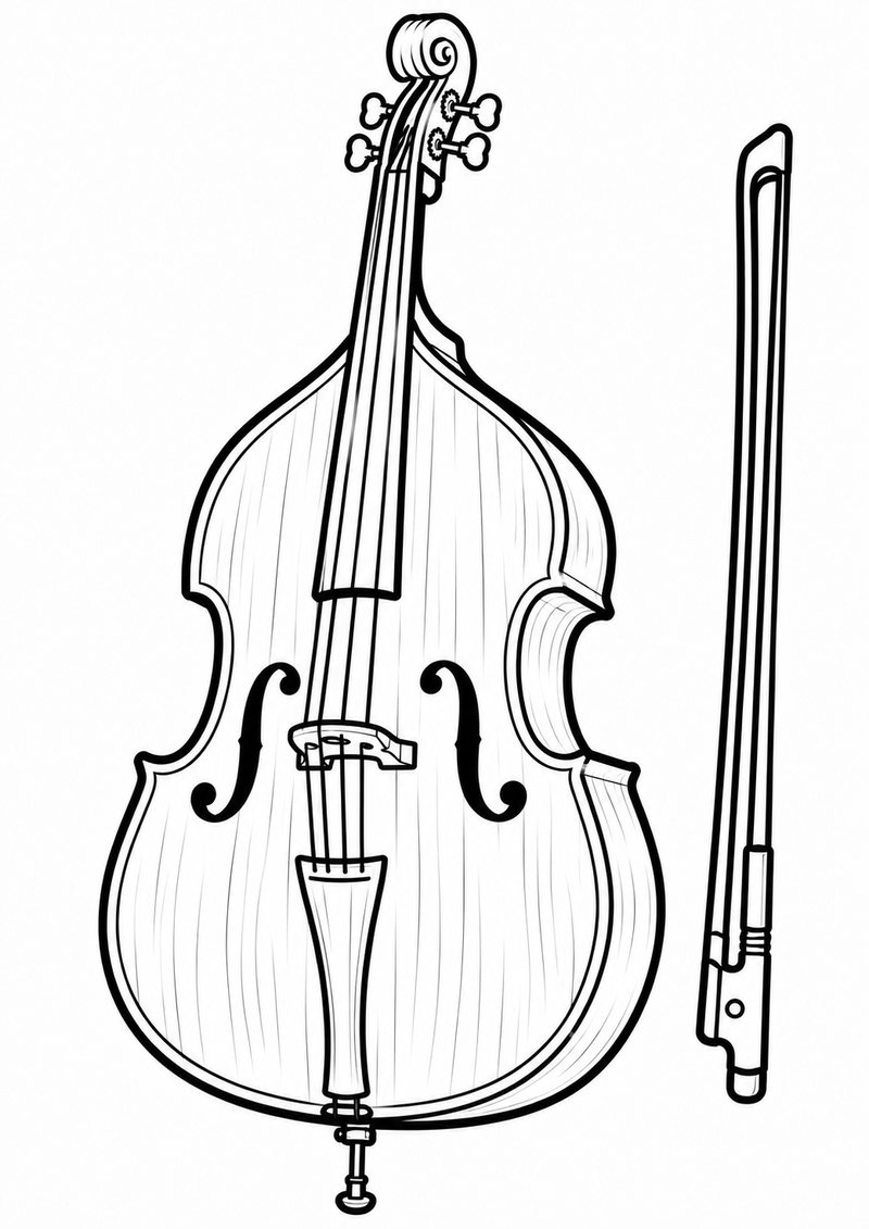Contrabajo 2 Para Colorear dibujo para colorear