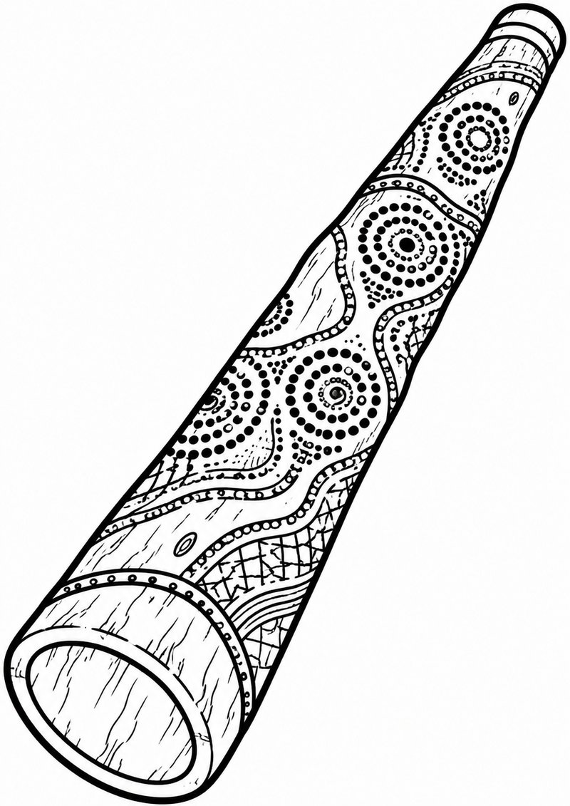 Didgeridoo 2 Para Colorear dibujo para colorear