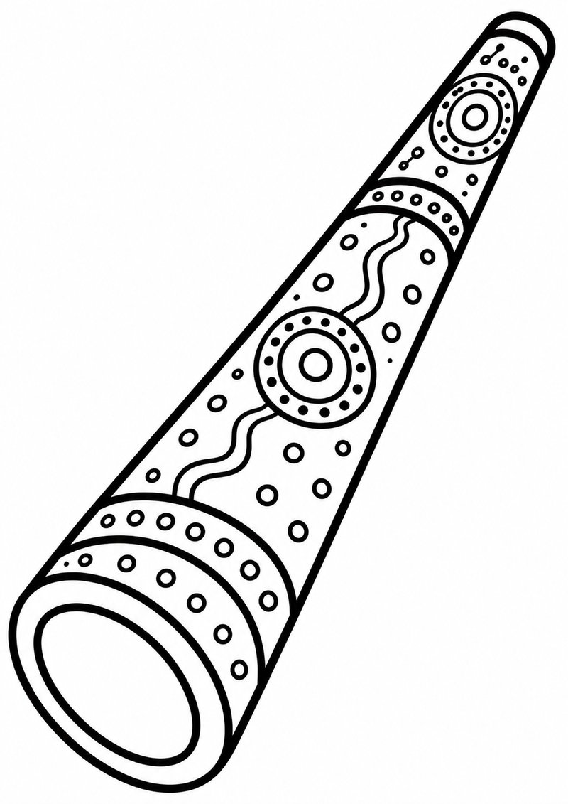 Didgeridoo Para Colorear dibujo para colorear