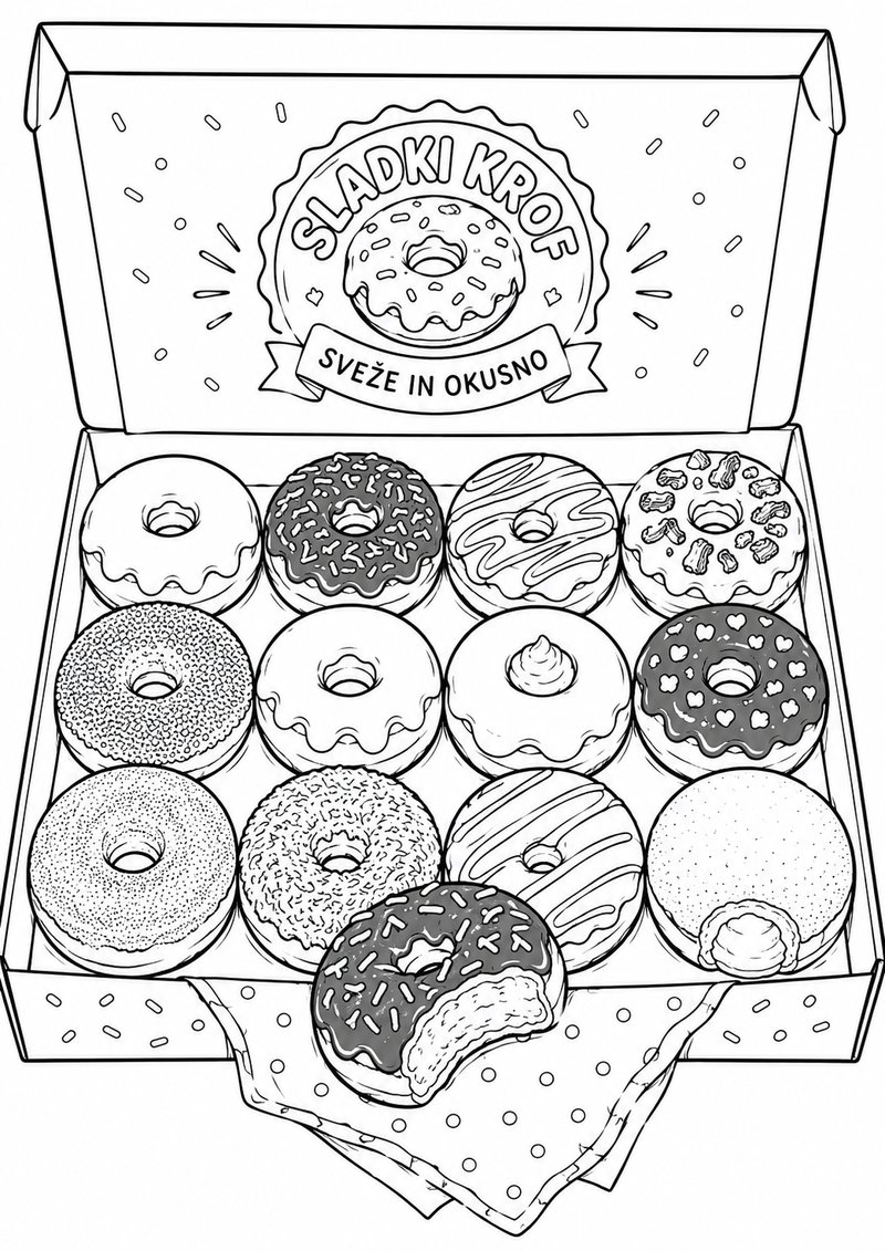 Donas Para Colorear dibujo para colorear