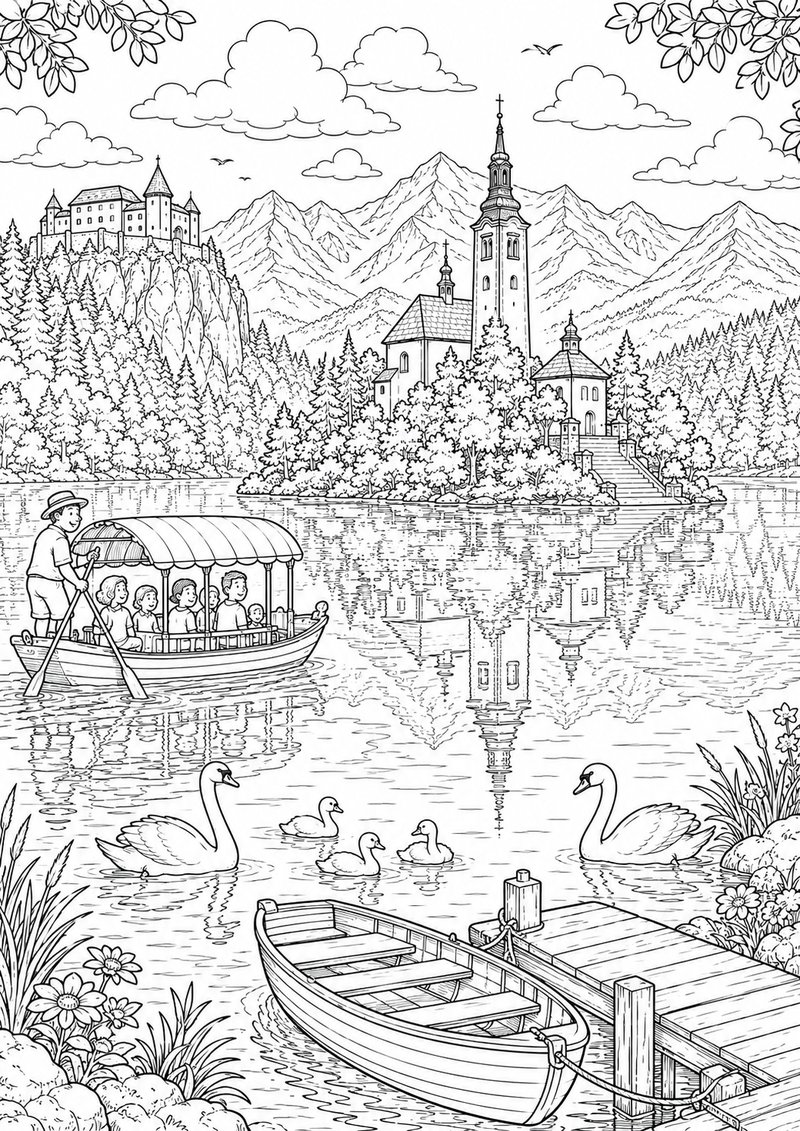 Eslovenia Para Colorear dibujo para colorear