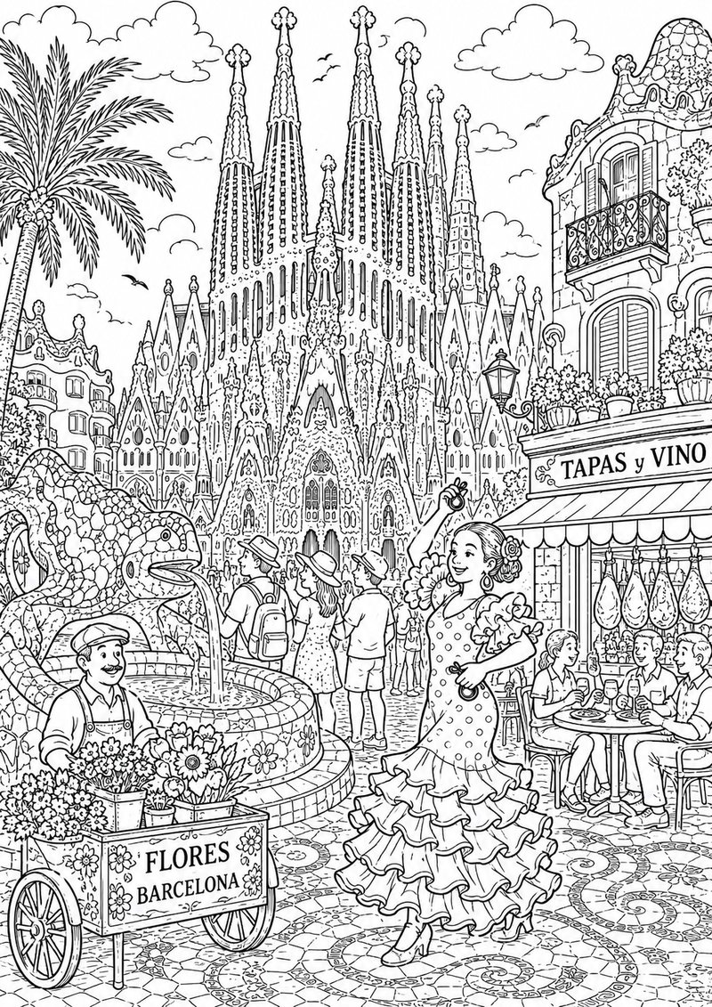 España Para Colorear dibujo para colorear