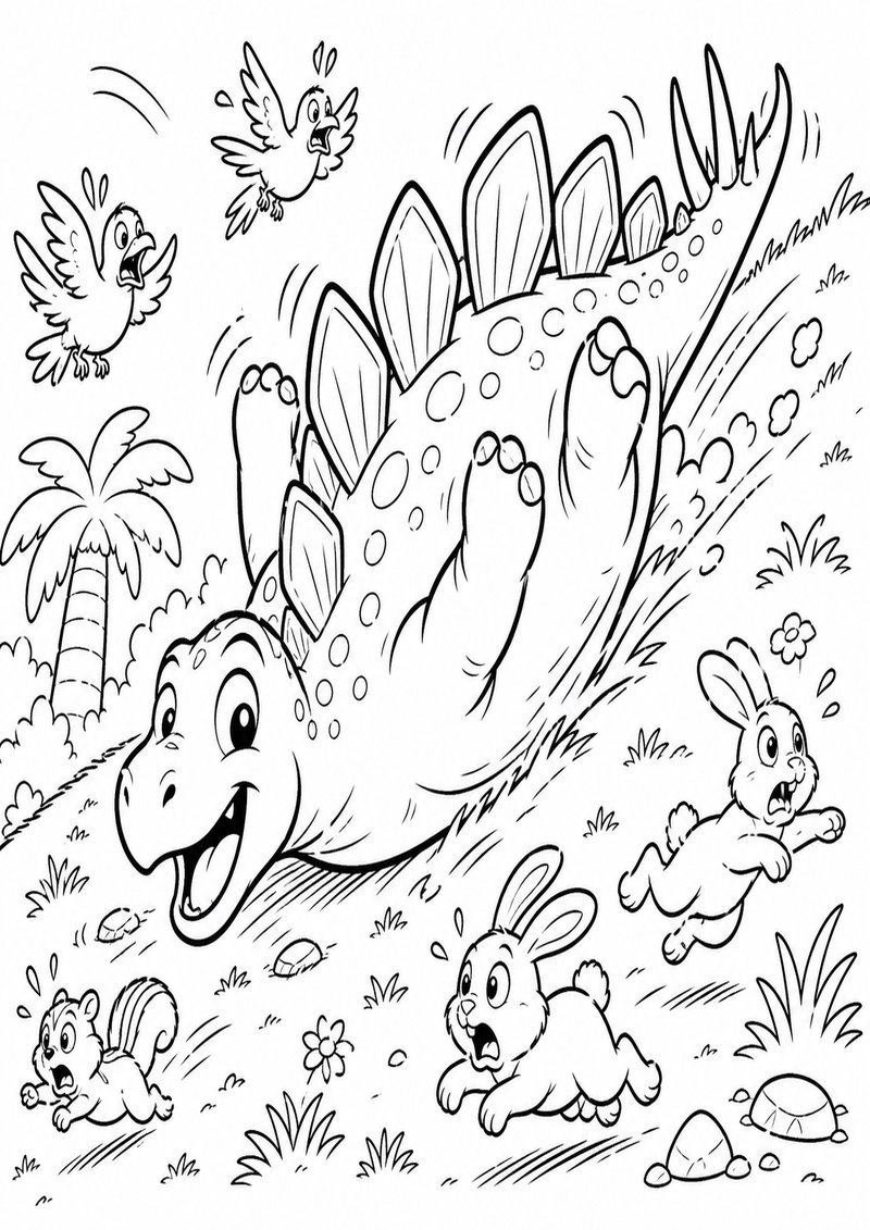 Estegosaurio 1 Para Colorear dibujo para colorear