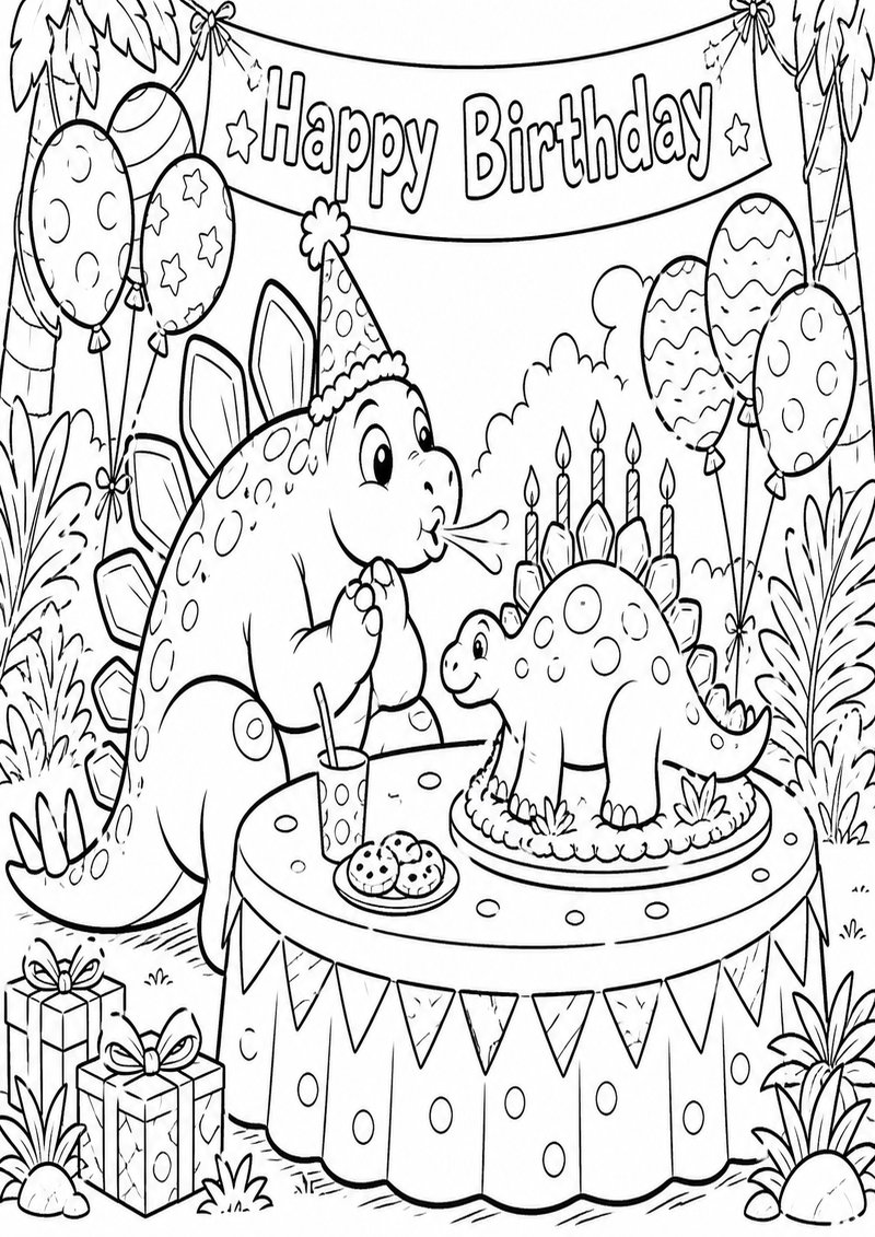 Estegosaurio 2 Para Colorear dibujo para colorear