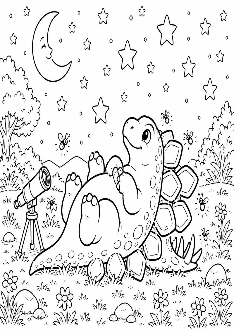 Estegosaurio 3 Para Colorear dibujo para colorear
