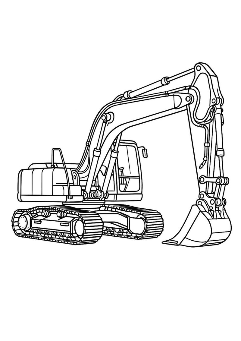 Excavadoras Para Colorear 2 dibujo para colorear
