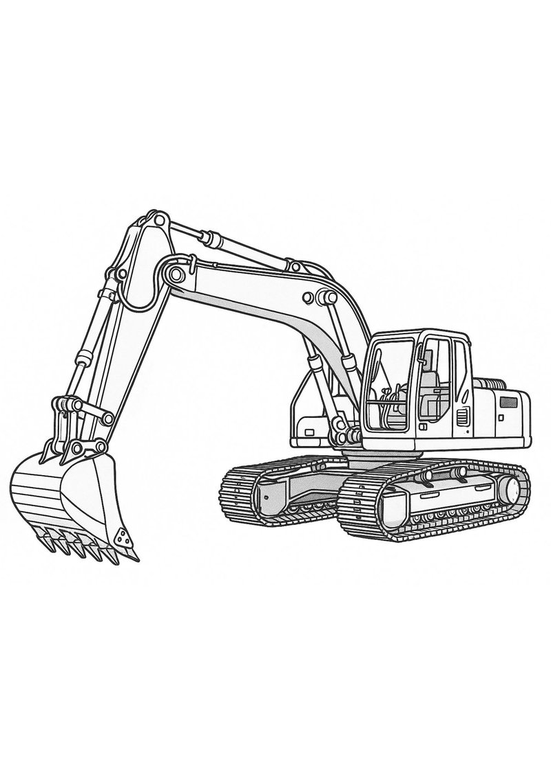 Excavadoras Para Colorear 6 dibujo para colorear