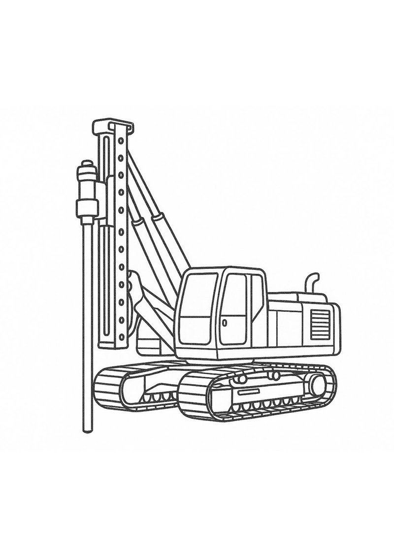 Excavadoras Para Colorear 7 dibujo para colorear