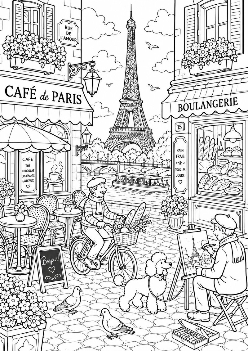 Francia Para Colorear dibujo para colorear