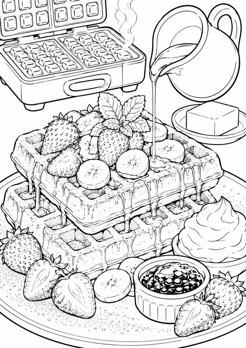 Gofres Para Colorear dibujo para colorear