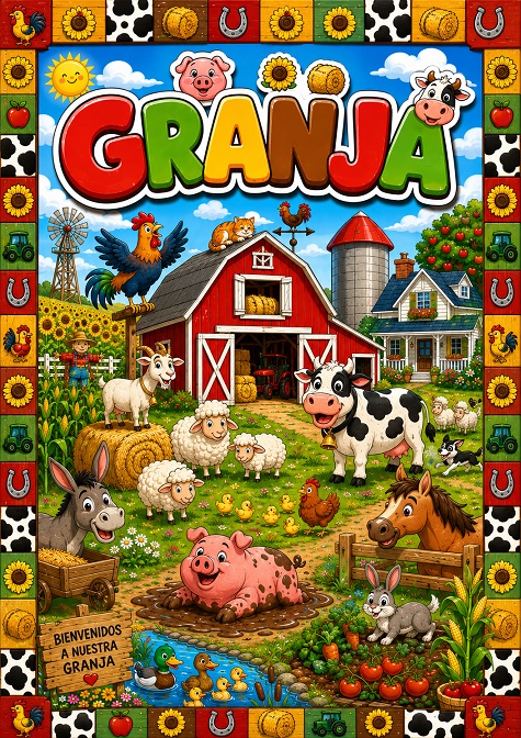 Granja para Colorear dibujos para colorear