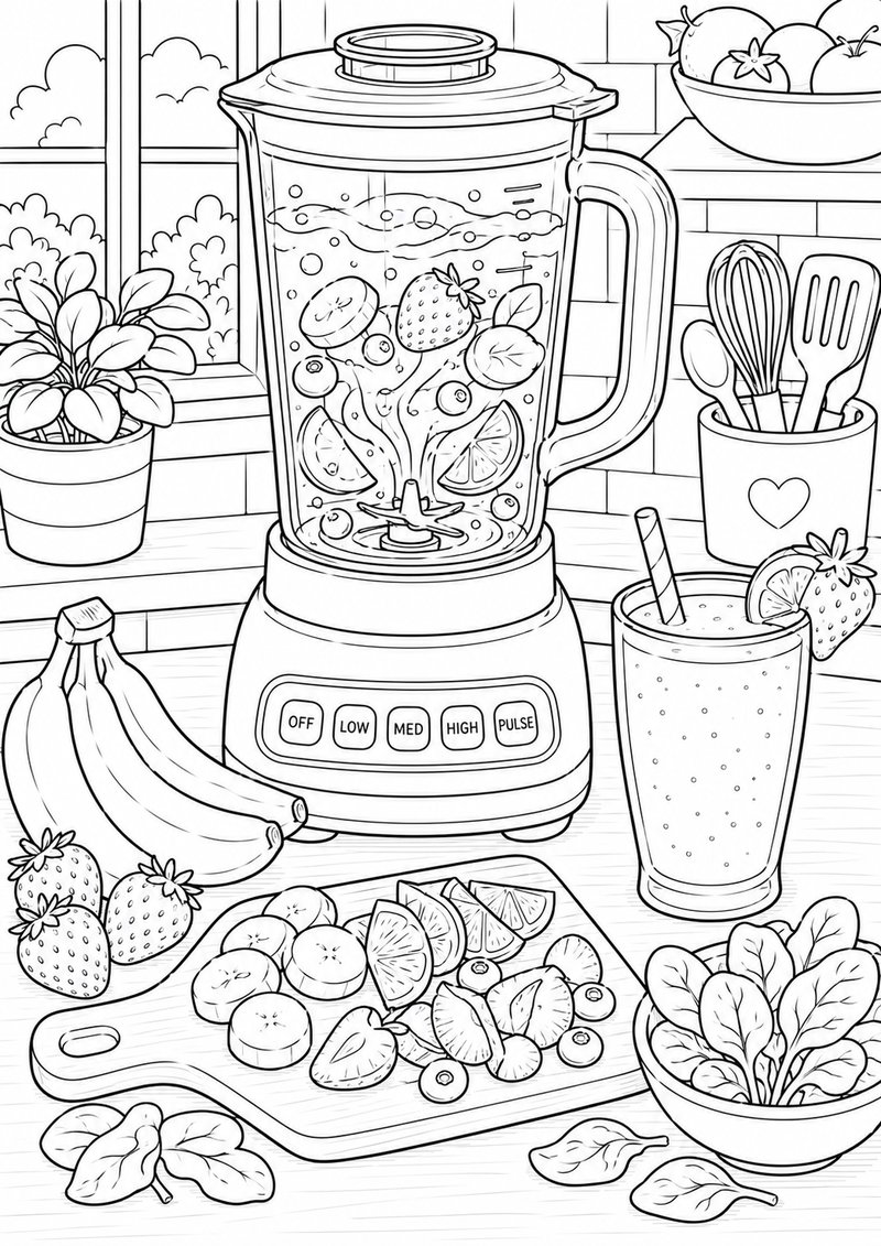 Licuadora Para Colorear dibujo para colorear