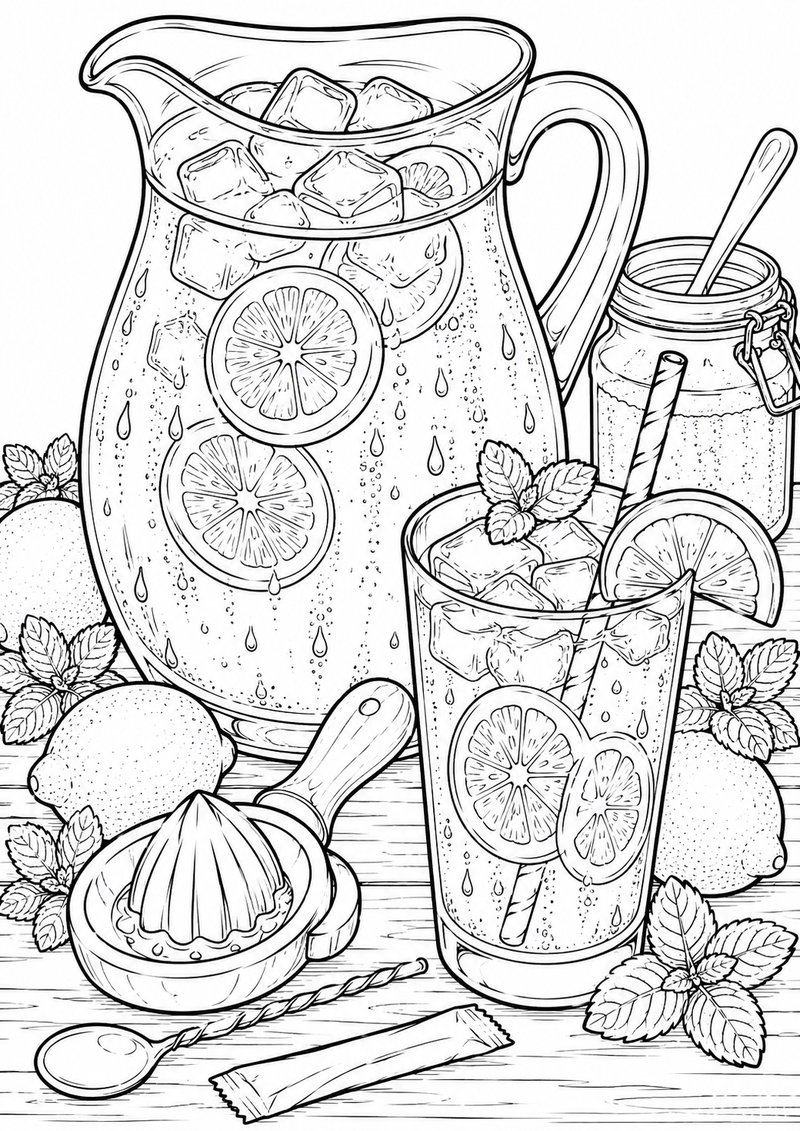 Limonada Para Colorear dibujo para colorear