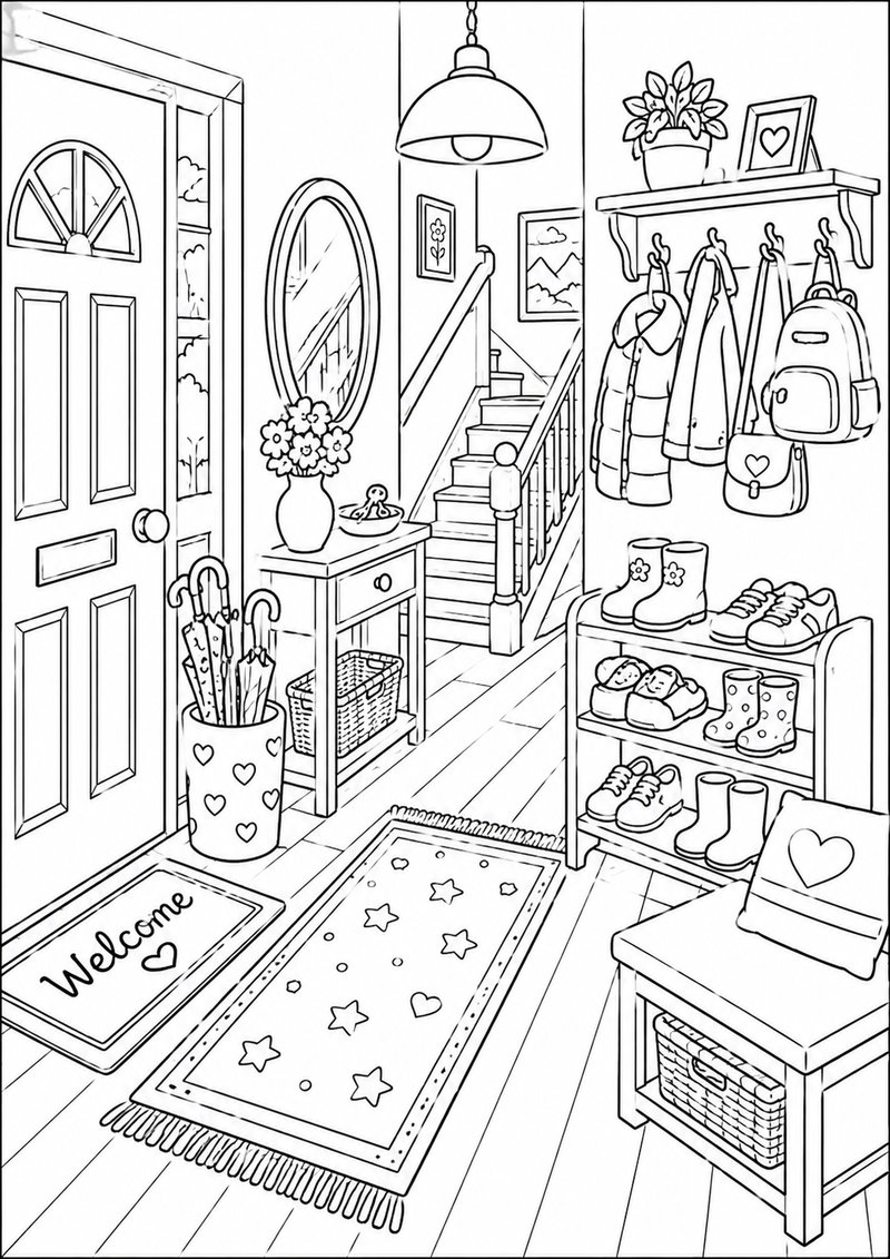 Pasillo Para Colorear dibujo para colorear