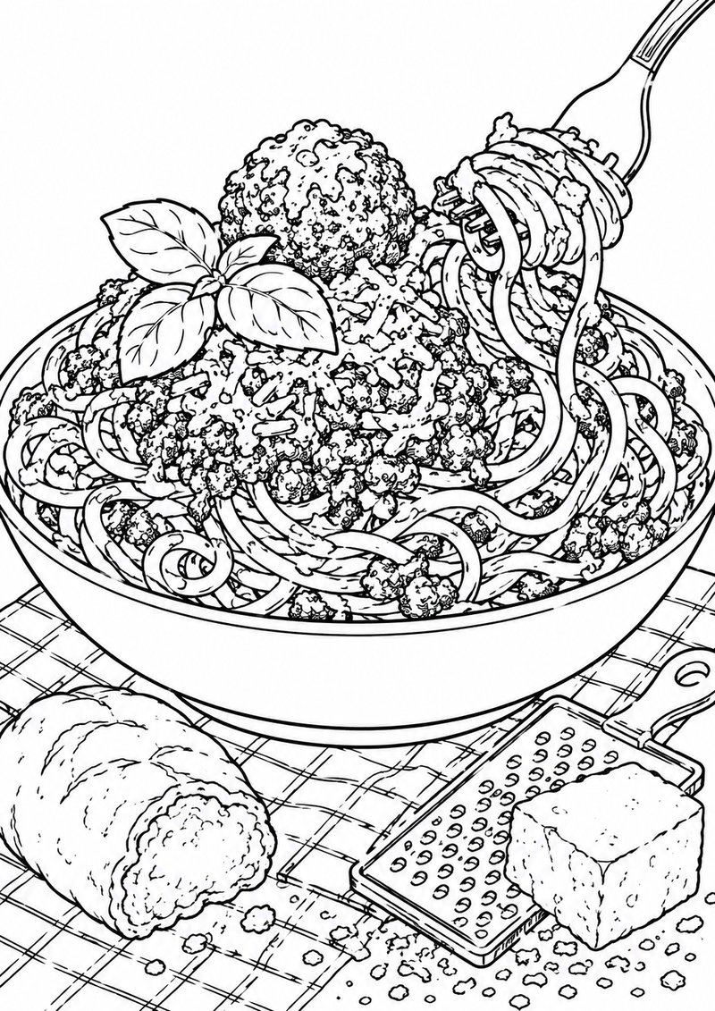Pasta Para Colorear dibujo para colorear