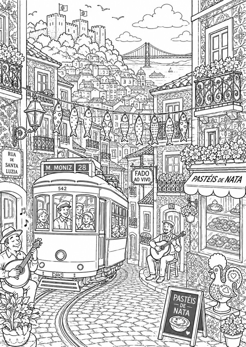 Portugal Para Colorear dibujo para colorear