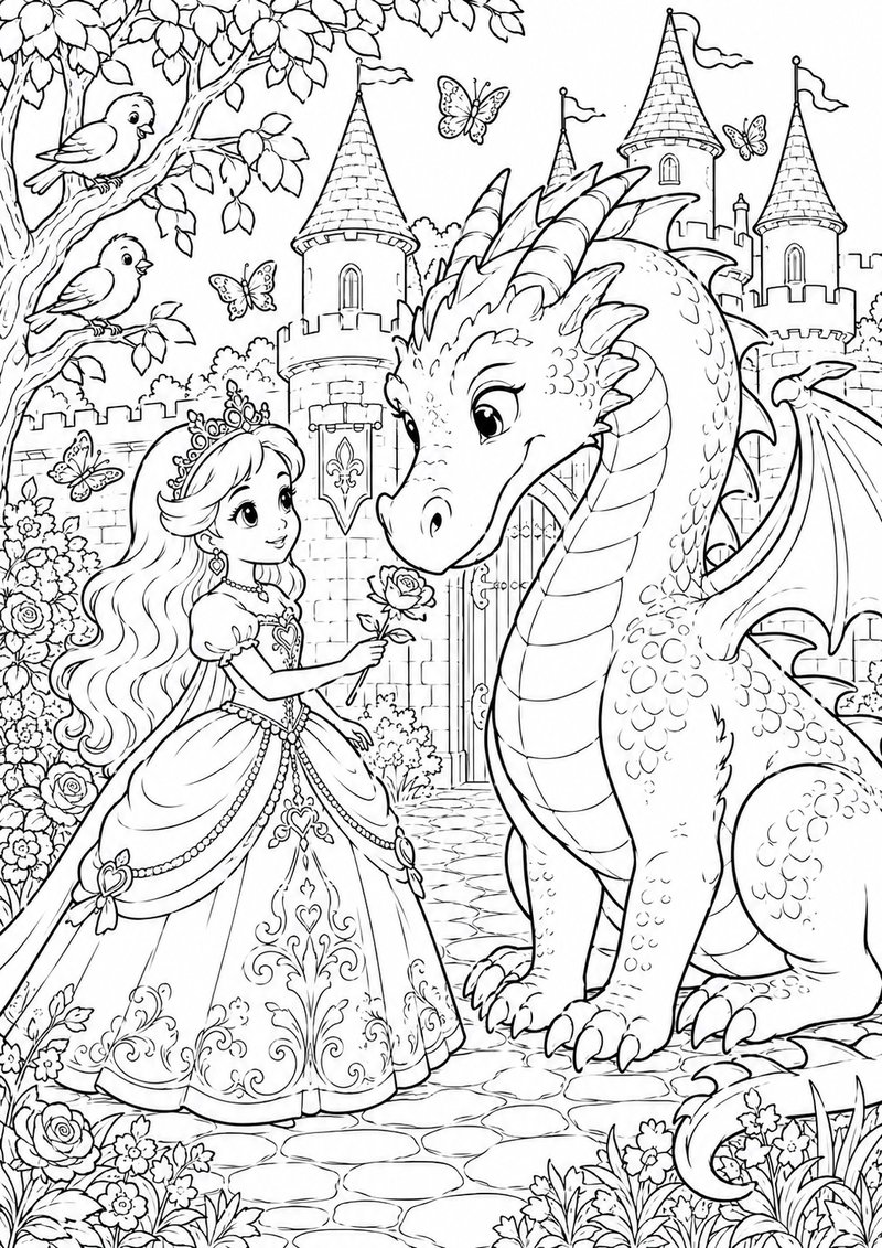 Princesas Para Colorear 10 dibujo para colorear