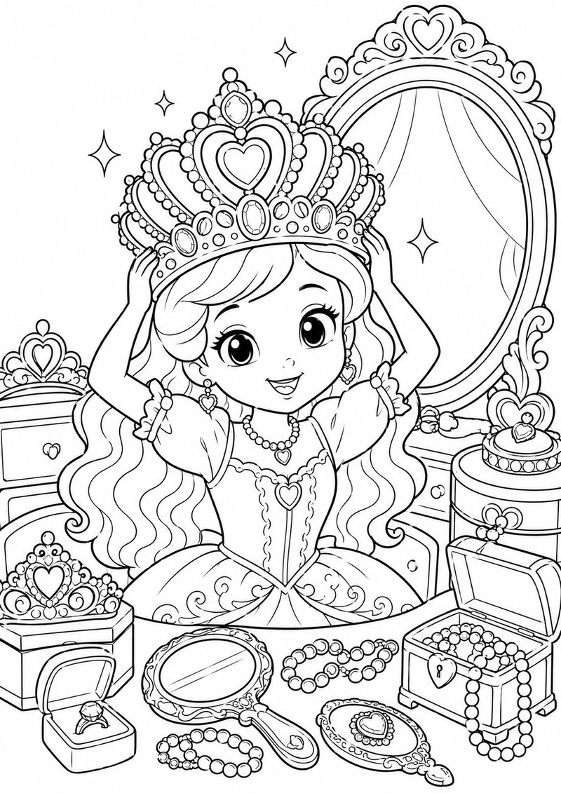 Princesas Para Colorear 2 dibujo para colorear