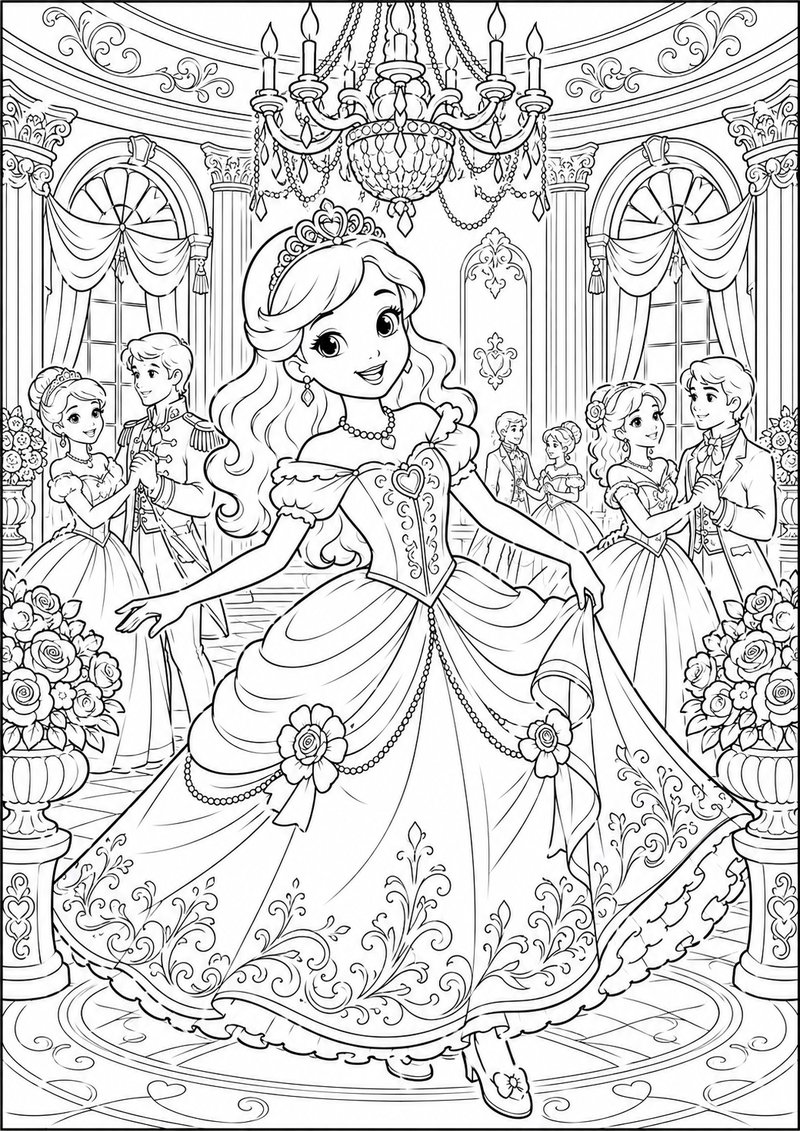 Princesas Para Colorear 6 dibujo para colorear