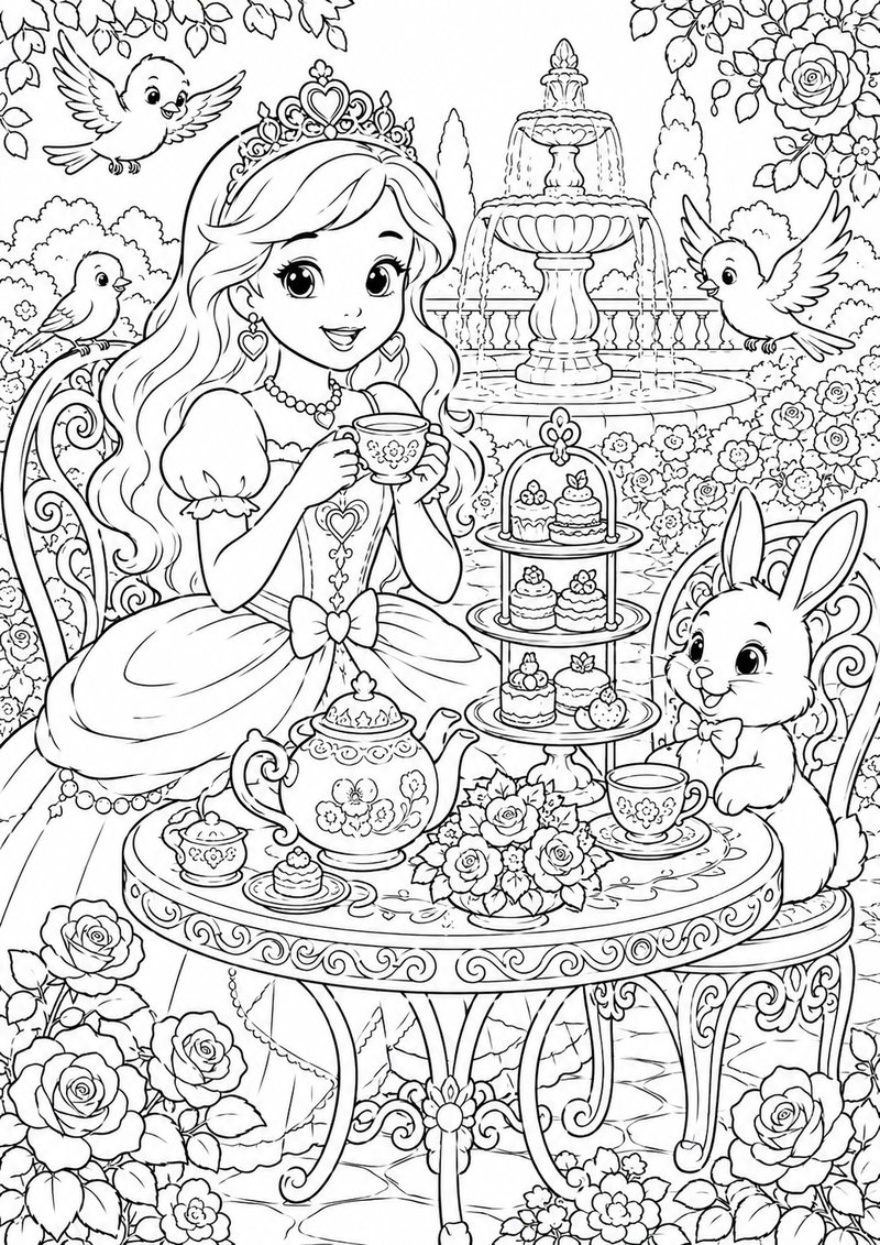 Princesas Para Colorear 8 dibujo para colorear