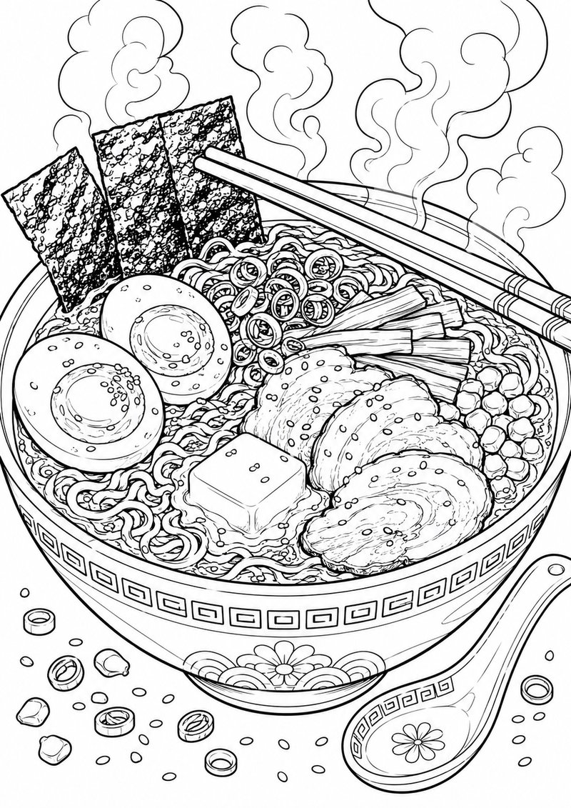 Ramen Para Colorear dibujo para colorear