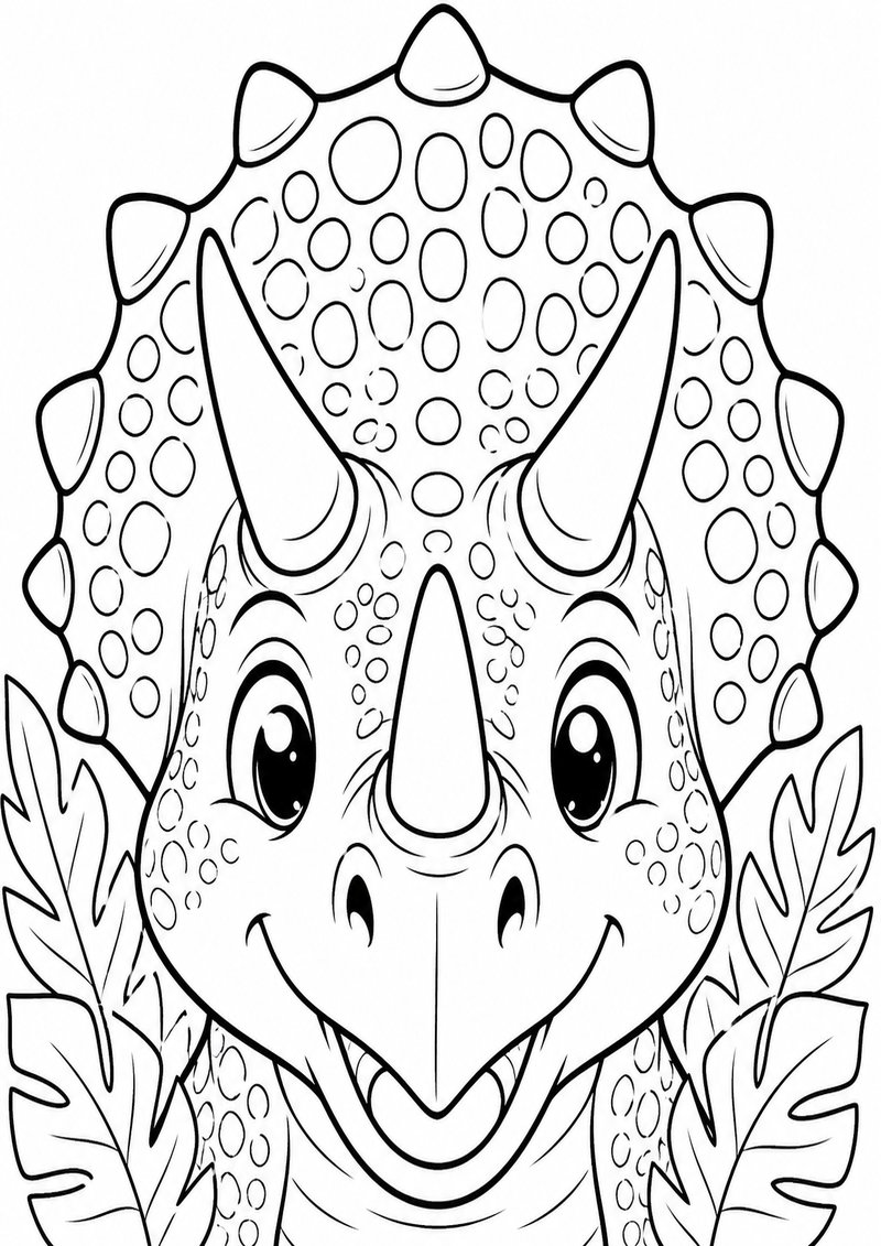Triceratops 2 Para Colorear dibujo para colorear