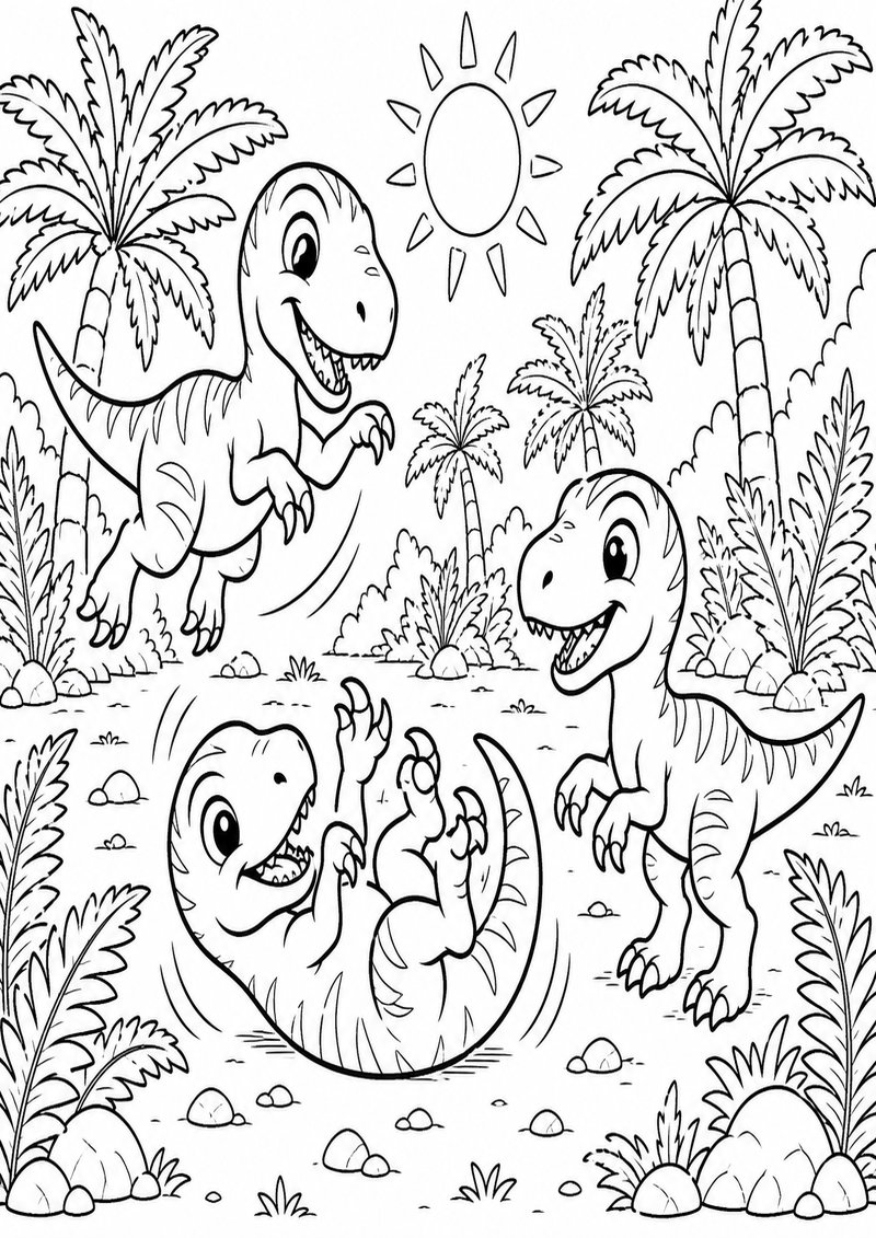 Velociraptor 2 Para Colorear dibujo para colorear