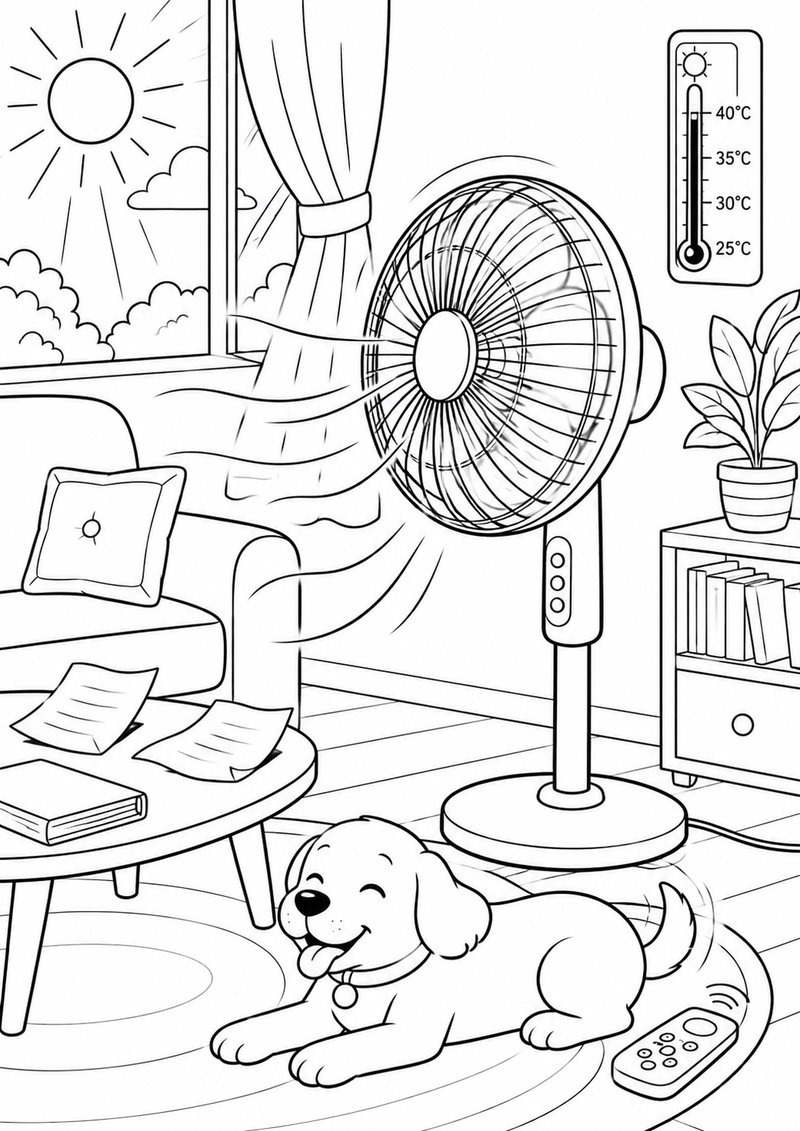 Ventilador Para Colorear dibujo para colorear